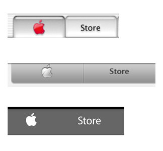The evolution of menu design from Apple's website with screenshots from 2000, 2010, and 2015.